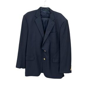 Brooks Brothers Blazer Mens 46L Black Madison 100% Loro Piana Wool Suit‎ Jacket